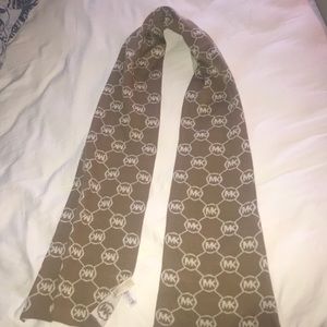 Michael Kors Brown White/cream Scarf